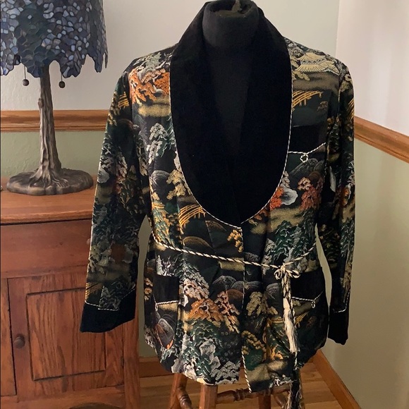 embroidered smoking jacket